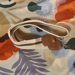 Clare V. Crossbody Red & Green Strap